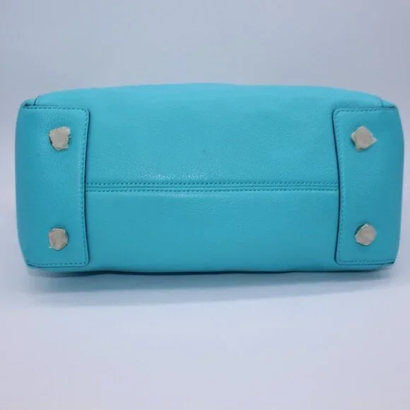 Michael Kors Bowling Shoulder Bag Purse Logo Small Pebble Leather Satchel - Picture 5 of 14